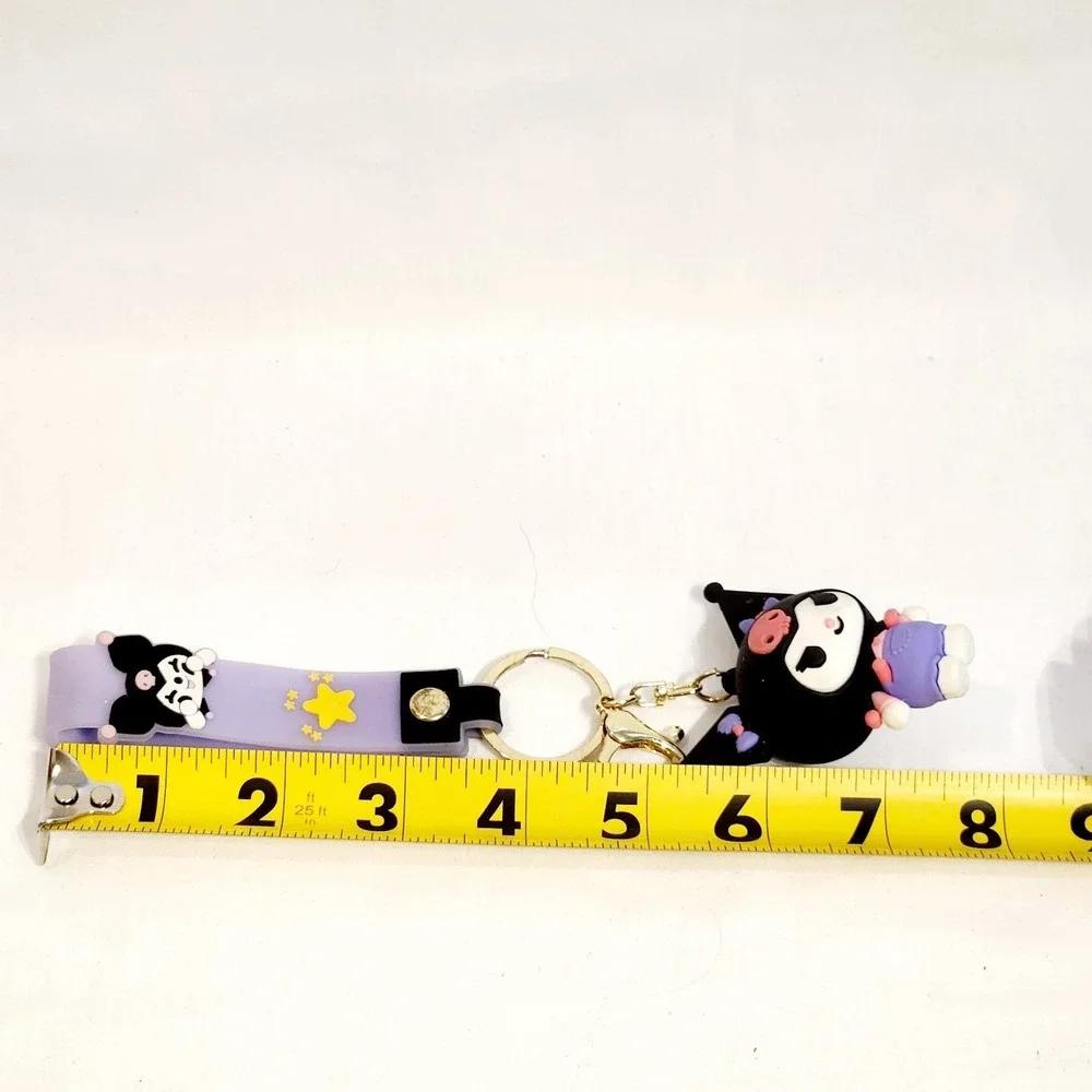Sanrio‎ Kuromi Keychain and Purple HAPPY Lanyard